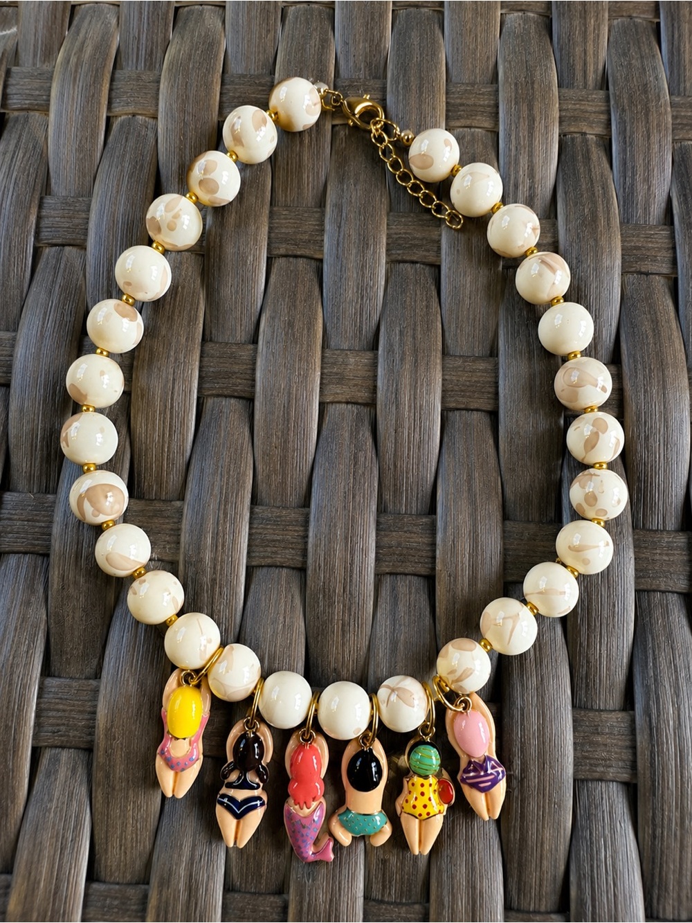 Necklace Multicolor Swimsuit Charms